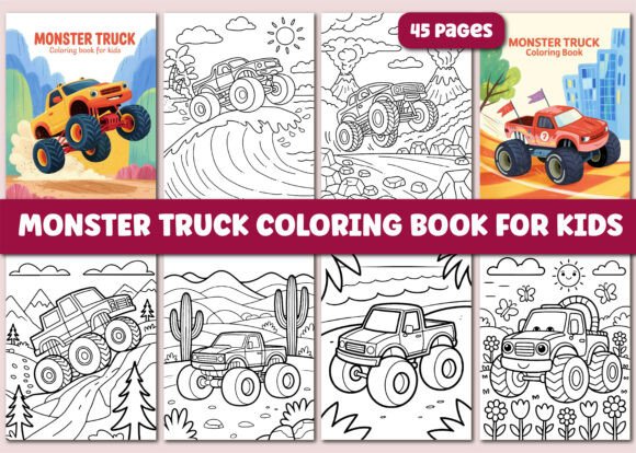 Download MONSTER TRUCK COLORING BOOK for KIDS - Book Collection