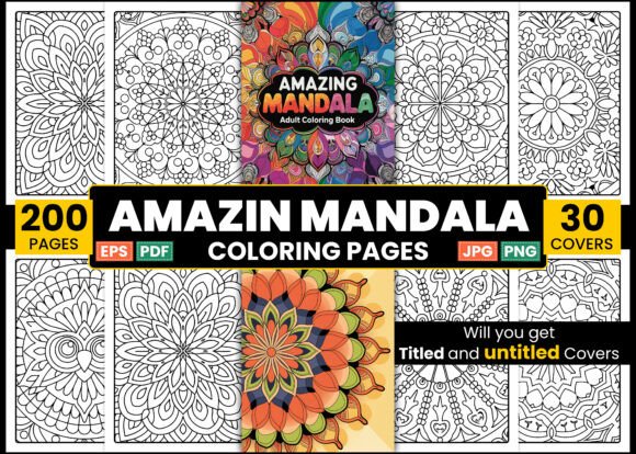 Download Amazing Mandala Adult Coloring Book - Book Collection