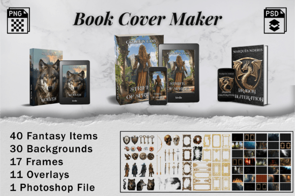 Download Fantasy Book Cover Maker Kit - Book Collection