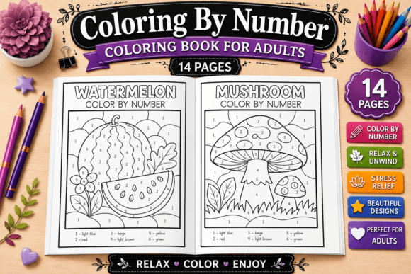 Download Color by Number Coloring Book for Adults - Book Collection