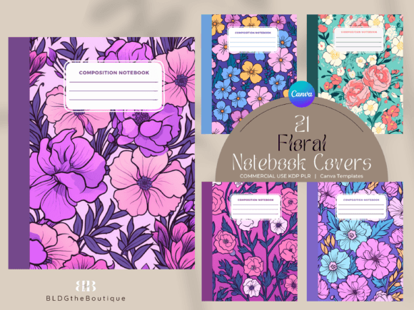 Download Floral Composition Notebook Covers KDP - Book Collection