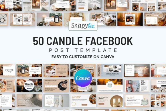 Download Candle Facebook Canva Posts Templates - Book Collection