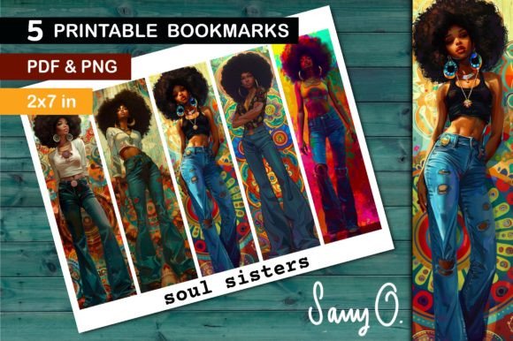 Download Bookmark Afro Hippie 70s Black Woman PNG - Book Collection