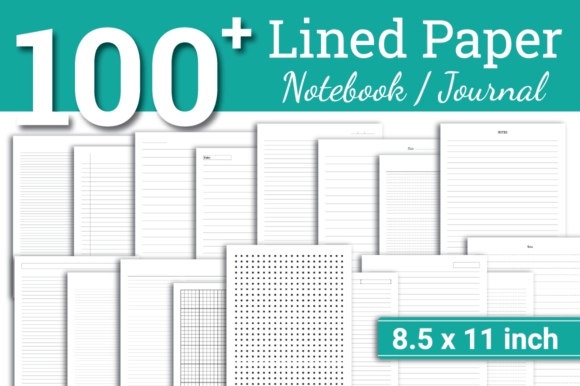 Download Lined Paper Bundle | Journal | Notebook - Book Collection