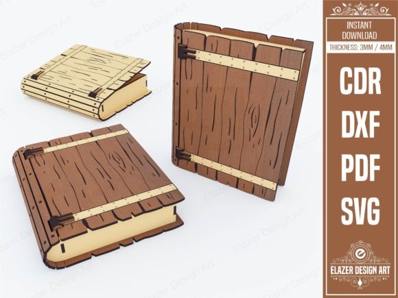 Download Book Box Laser Cut Svg Files, Gift Box - Book Collection