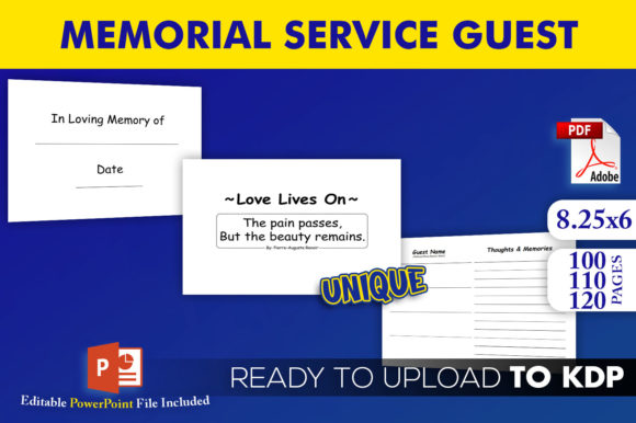 Download Memorial Service Guest Book KDP Interior - Book Collection