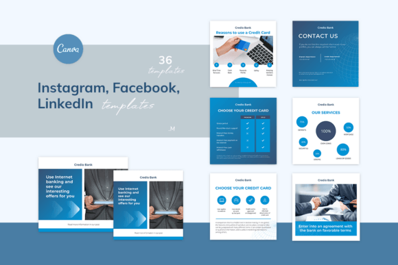 Download Instagram, Facebook, LinkedIn Templates - Book Collection