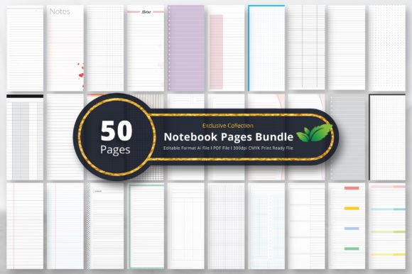 Download Notebook Pages Bundle - Book Collection