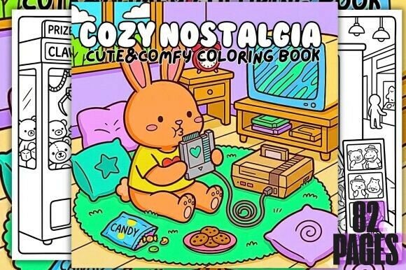 Download Cozy Nostalgia Cute&amp;Comfy Coloring Book - Book Collection