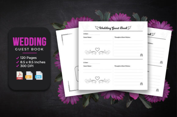 Download Wedding Guest Book | KDP Interior. - Book Collection