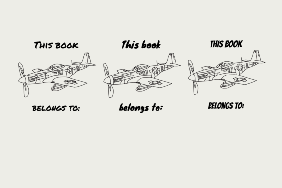 Download Vintage Plane This Book Belongs to - Book Collection