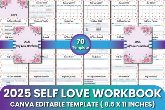 Download 2025 Self Love Workbook Planner - Book Collection