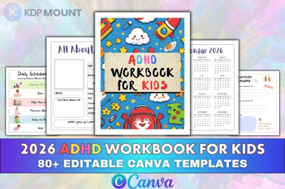 Download 2026 ADHD Workbook for Kids Editable - Book Collection