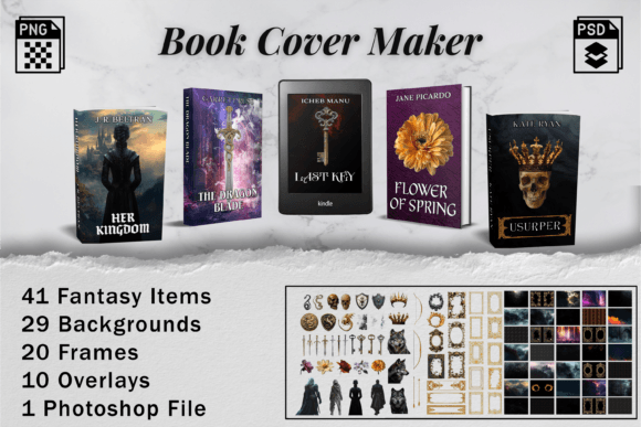 Download Fantasy Book Cover Creation Kit - Book Collection