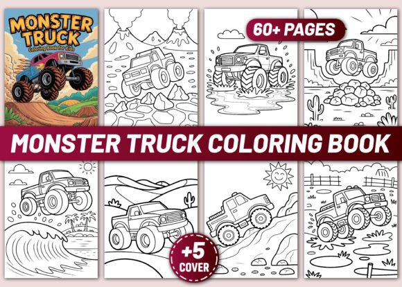 Download MONSTER TRUCK COLORING BOOK for KIDS - Book Collection