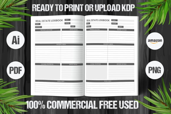 Download Real Estate Logbook 2023 KDP Interior 2 - Book Collection