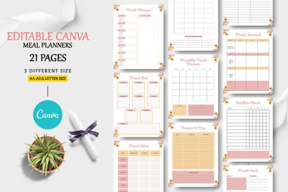 Download Editable Canva Meal Planner Templates - Premium Resources