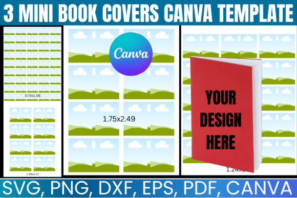 Download 3 Mini Book Covers Canva Template - Book Collection