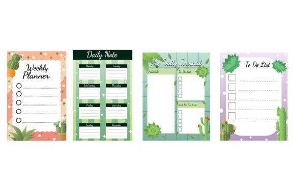 Download Journal Templates Cactus Succulents Page - Journal template Collection