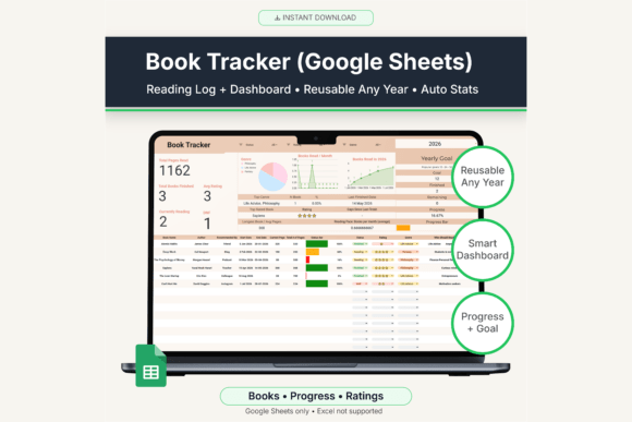 Download Book Tracker Google Sheets Template - Book Collection