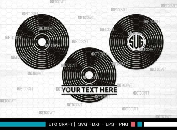 Download Vinyl Record Monogram, Record Album Svg - Record Collection