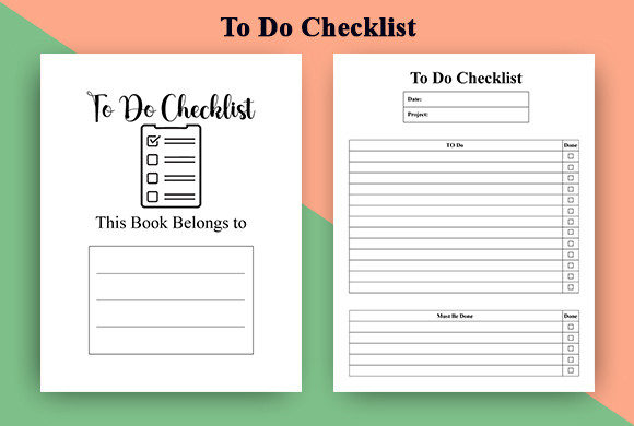 Download To Do Checklist Notebook KDP Interior - Book Collection