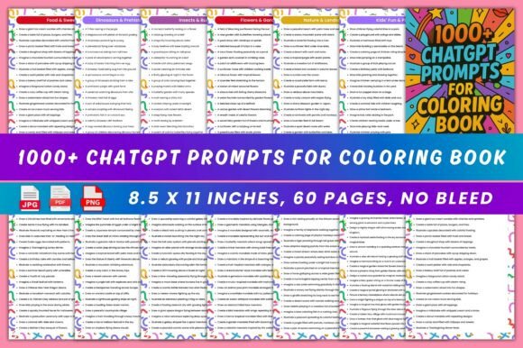 Download 1000+ ChatGPT Prompts for Coloring Book - Book Collection