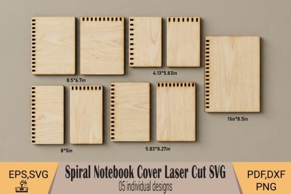 Download Spiral Notebooks Laser Cut SVG - Book Collection