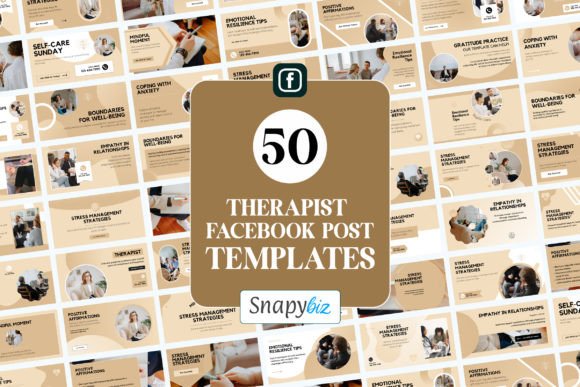 Download Therapist Facebook Canva Post Templates - Book Collection