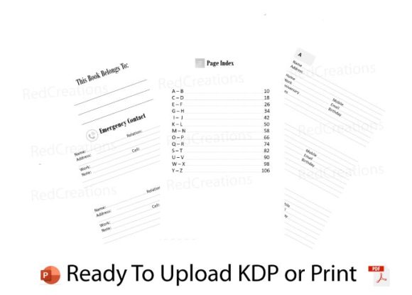Download Address Book for KDP Low Content Book - Book Collection