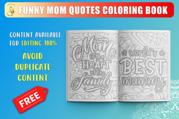 Download Funny Mom Quotes Coloring Book SVG - Book Collection