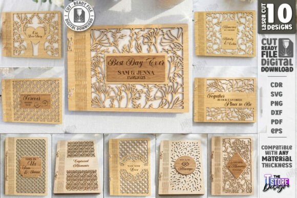 Download Wedding Guest Book Laser Cut Bundle |CNC - Book Collection