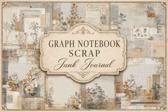 Download Graph Notebook Scrap Junk Journal - Book Collection