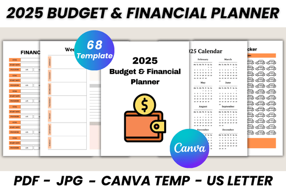 Download 2025 Budget &amp; Financial Planner Canva - Financial planner Collection